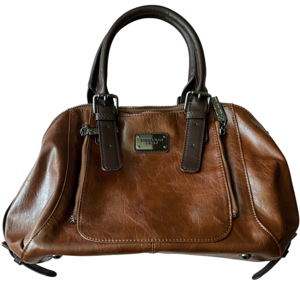 Xidibaoluo Cognac Leather Handbag